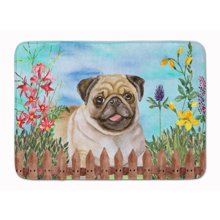 Carolines Treasures Fawn Pug Spring Machine Washable Memory Foam Mat CK1280RUG
